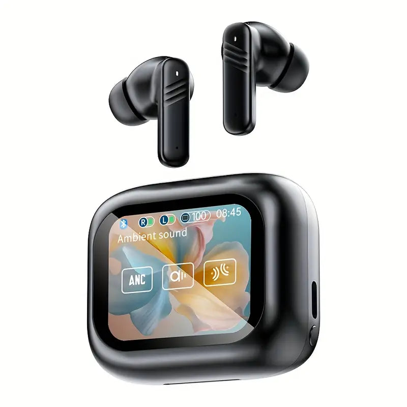 LX10 Pro SmartTouch Wireless Earbuds – ANC+ENC, LCD Screen, Bluetooth 5.4