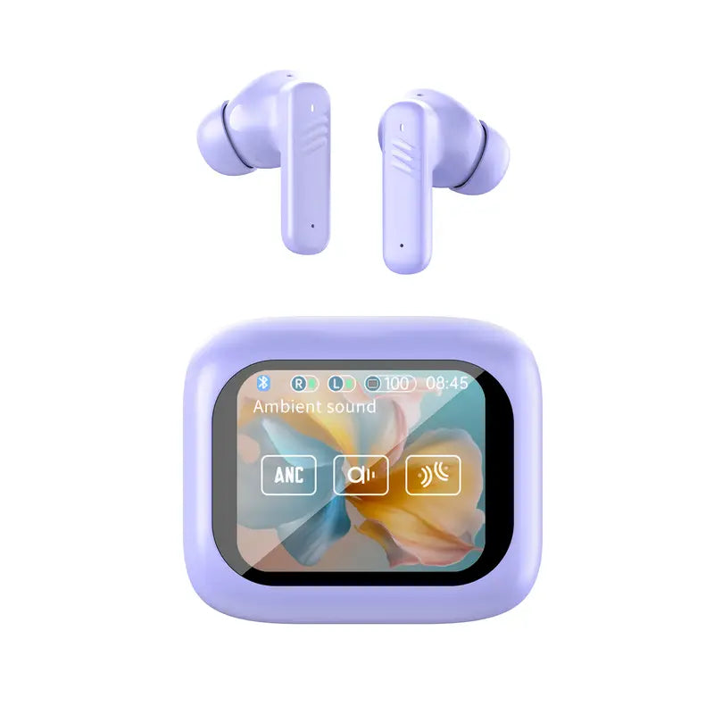 LX10 Pro SmartTouch Wireless Earbuds – ANC+ENC, LCD Screen, Bluetooth 5.4