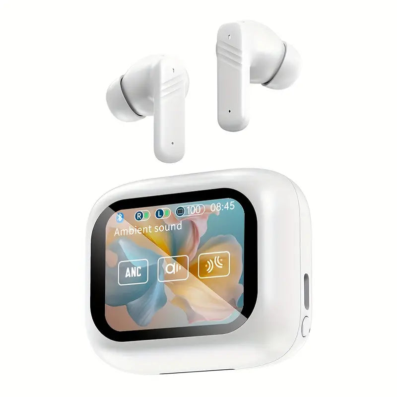 LX10 Pro SmartTouch Wireless Earbuds – ANC+ENC, LCD Screen, Bluetooth 5.4