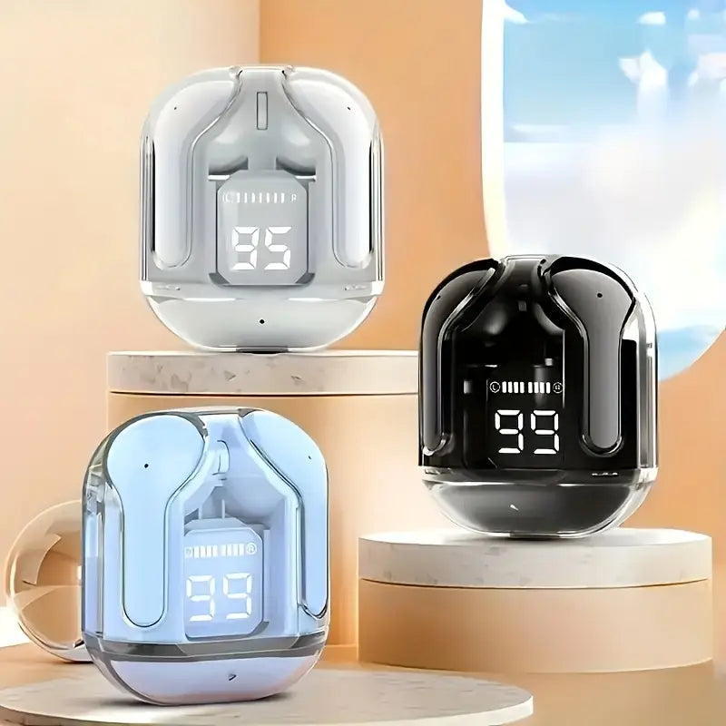 AeroBeats MiniPods Wireless Sports Earbuds with LED Display & Noise Canceling