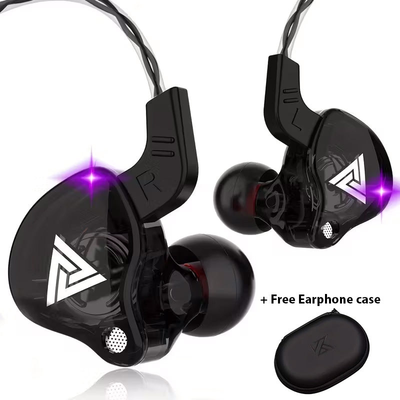 QKZ AK6 MusicPro In-Ear Monitor – HiFi Wired Earphones with Bass Boost, Built-In Microphone & Tangle-Free Cable